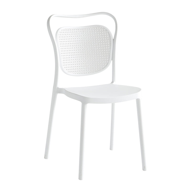 Contemporary Dining Chairs Armless Chairs with Plastic Legs for Home