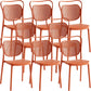 Contemporary Dining Chairs Armless Chairs with Plastic Legs for Home