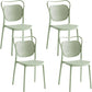 Contemporary Dining Chairs Armless Chairs with Plastic Legs for Home