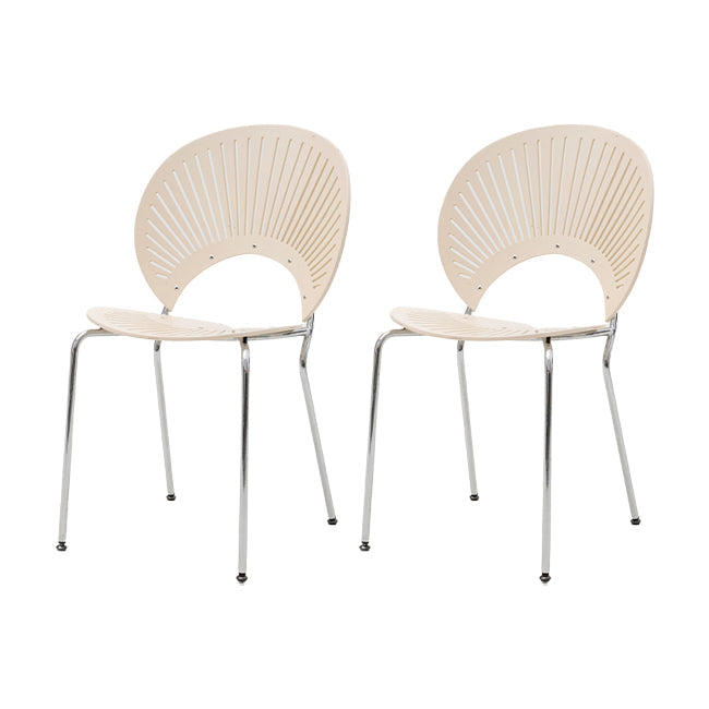 Modern Armless Dining Chairs Solid Wood Windsor Back Dining Side Chair White 2 Piece Set Silver Clearhalo 'Dining Chairs' 'Dining Tables & Seating' 'dining_chair' 'furn' 'furn_dining_chair' 'Furniture' 'Kitchen & Dining Furniture' 5543870