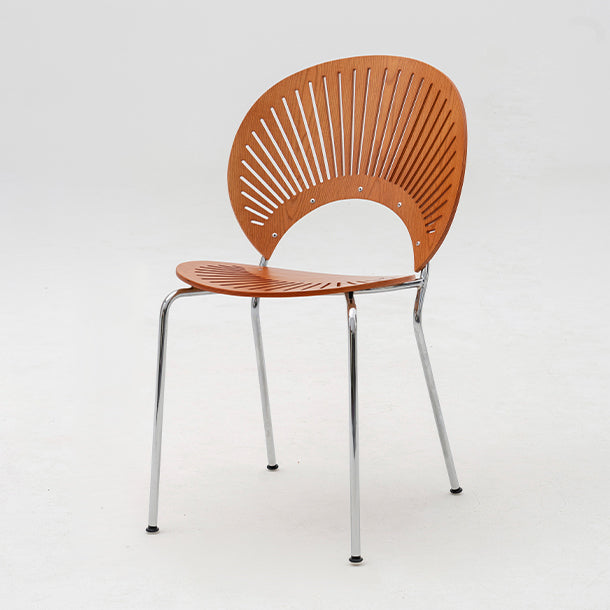 Modern Armless Dining Chairs Solid Wood Windsor Back Dining Side Chair Walnut 1 Piece Silver Clearhalo 'Dining Chairs' 'Dining Tables & Seating' 'dining_chair' 'furn' 'furn_dining_chair' 'Furniture' 'Kitchen & Dining Furniture' 5543878