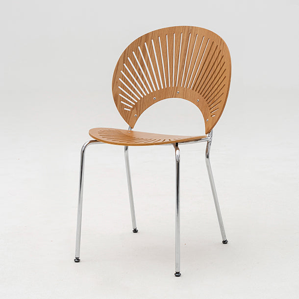 Modern Armless Dining Chairs Solid Wood Windsor Back Dining Side Chair Wood 1 Piece Silver Clearhalo 'Dining Chairs' 'Dining Tables & Seating' 'dining_chair' 'furn' 'furn_dining_chair' 'Furniture' 'Kitchen & Dining Furniture' 5543888