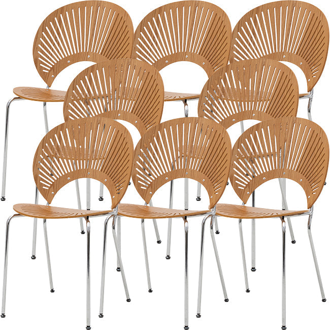 Modern Armless Dining Chairs Solid Wood Windsor Back Dining Side Chair Wood 8 Piece Set Silver Clearhalo 'Dining Chairs' 'Dining Tables & Seating' 'dining_chair' 'furn' 'furn_dining_chair' 'Furniture' 'Kitchen & Dining Furniture' 5543895