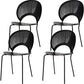 Modern Armless Dining Chairs Solid Wood Windsor Back Dining Side Chair Black 4 Piece Set Black Clearhalo 'Dining Chairs' 'Dining Tables & Seating' 'dining_chair' 'furn' 'furn_dining_chair' 'Furniture' 'Kitchen & Dining Furniture' 5543899