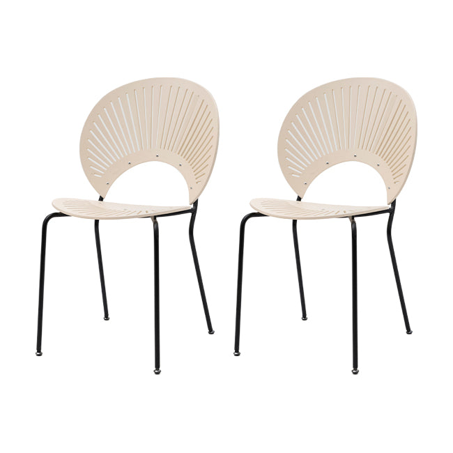 Modern Armless Dining Chairs Solid Wood Windsor Back Dining Side Chair White 2 Piece Set Black Clearhalo 'Dining Chairs' 'Dining Tables & Seating' 'dining_chair' 'furn' 'furn_dining_chair' 'Furniture' 'Kitchen & Dining Furniture' 5543903