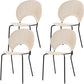 Modern Armless Dining Chairs Solid Wood Windsor Back Dining Side Chair White 4 Piece Set Black Clearhalo 'Dining Chairs' 'Dining Tables & Seating' 'dining_chair' 'furn' 'furn_dining_chair' 'Furniture' 'Kitchen & Dining Furniture' 5543904