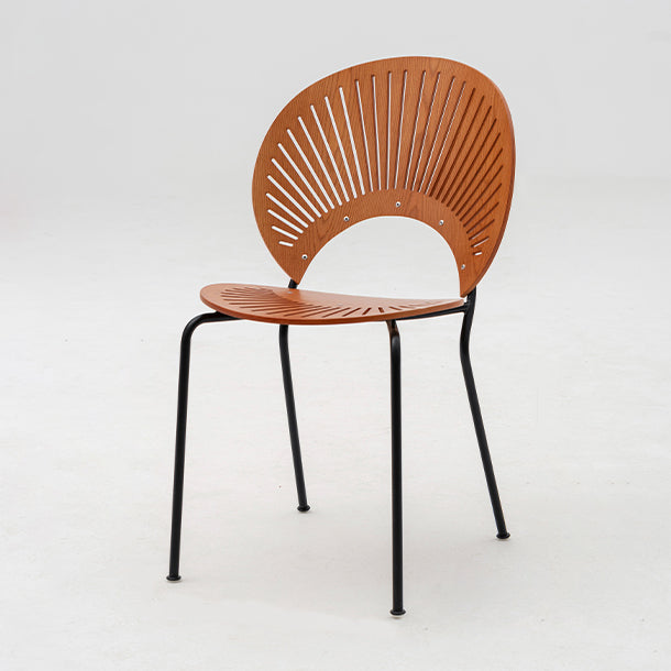 Modern Armless Dining Chairs Solid Wood Windsor Back Dining Side Chair Walnut 1 Piece Black Clearhalo 'Dining Chairs' 'Dining Tables & Seating' 'dining_chair' 'furn' 'furn_dining_chair' 'Furniture' 'Kitchen & Dining Furniture' 5543907