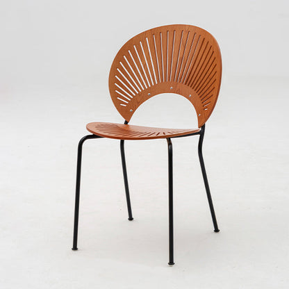 Modern Armless Dining Chairs Solid Wood Windsor Back Dining Side Chair Walnut 1 Piece Black Clearhalo 'Dining Chairs' 'Dining Tables & Seating' 'dining_chair' 'furn' 'furn_dining_chair' 'Furniture' 'Kitchen & Dining Furniture' 5543907