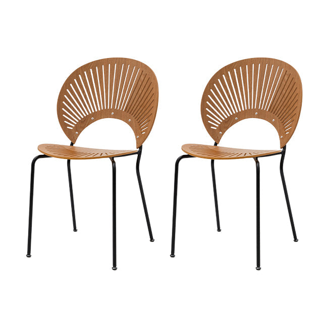 Modern Armless Dining Chairs Solid Wood Windsor Back Dining Side Chair Wood 2 Piece Set Black Clearhalo 'Dining Chairs' 'Dining Tables & Seating' 'dining_chair' 'furn' 'furn_dining_chair' 'Furniture' 'Kitchen & Dining Furniture' 5543913