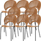 Modern Armless Dining Chairs Solid Wood Windsor Back Dining Side Chair Wood 8 Piece Set Black Clearhalo 'Dining Chairs' 'Dining Tables & Seating' 'dining_chair' 'furn' 'furn_dining_chair' 'Furniture' 'Kitchen & Dining Furniture' 5543916