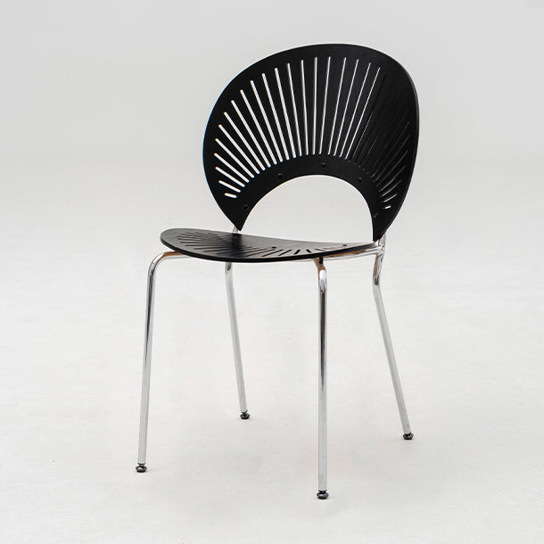 Modern Armless Dining Chairs Solid Wood Windsor Back Dining Side Chair Black 1 Piece Silver Clearhalo 'Dining Chairs' 'Dining Tables & Seating' 'dining_chair' 'furn' 'furn_dining_chair' 'Furniture' 'Kitchen & Dining Furniture' 5543917