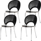 Modern Armless Dining Chairs Solid Wood Windsor Back Dining Side Chair Black 4 Piece Set Silver Clearhalo 'Dining Chairs' 'Dining Tables & Seating' 'dining_chair' 'furn' 'furn_dining_chair' 'Furniture' 'Kitchen & Dining Furniture' 5543919