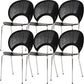 Modern Armless Dining Chairs Solid Wood Windsor Back Dining Side Chair Black 6 Piece Set Silver Clearhalo 'Dining Chairs' 'Dining Tables & Seating' 'dining_chair' 'furn' 'furn_dining_chair' 'Furniture' 'Kitchen & Dining Furniture' 5543920