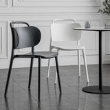 Contemporary Dining Chair Armless Chairs with Plastic Legs for Home