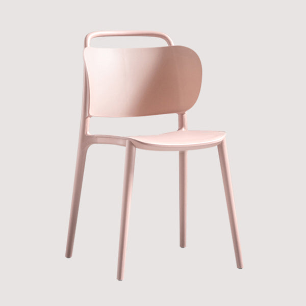 Contemporary Dining Chair Armless Chairs with Plastic Legs for Home