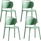 Contemporary Dining Chair Armless Chairs with Plastic Legs for Home