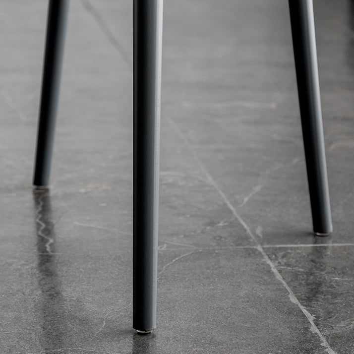 Contemporary Dining Chair Armless Chairs with Plastic Legs for Home