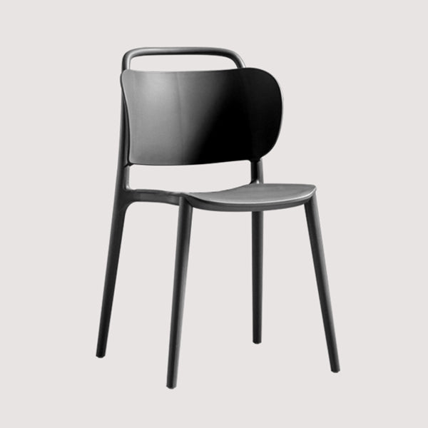 Contemporary Dining Chair Armless Chairs with Plastic Legs for Home