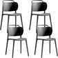 Contemporary Dining Chair Armless Chairs with Plastic Legs for Home