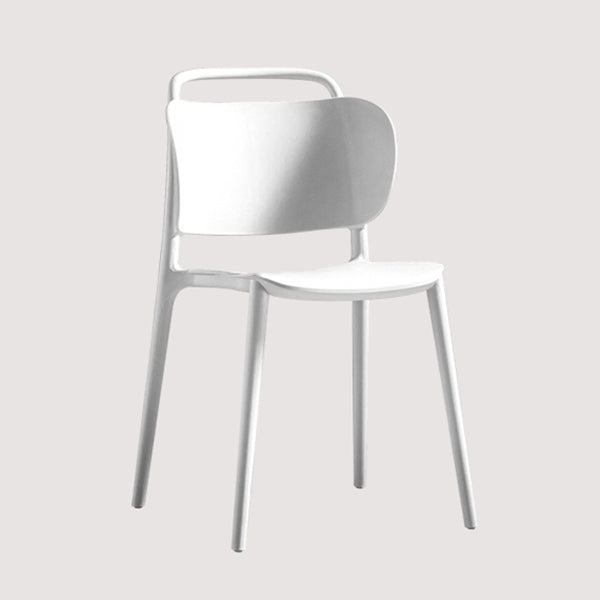 Contemporary Dining Chair Armless Chairs with Plastic Legs for Home
