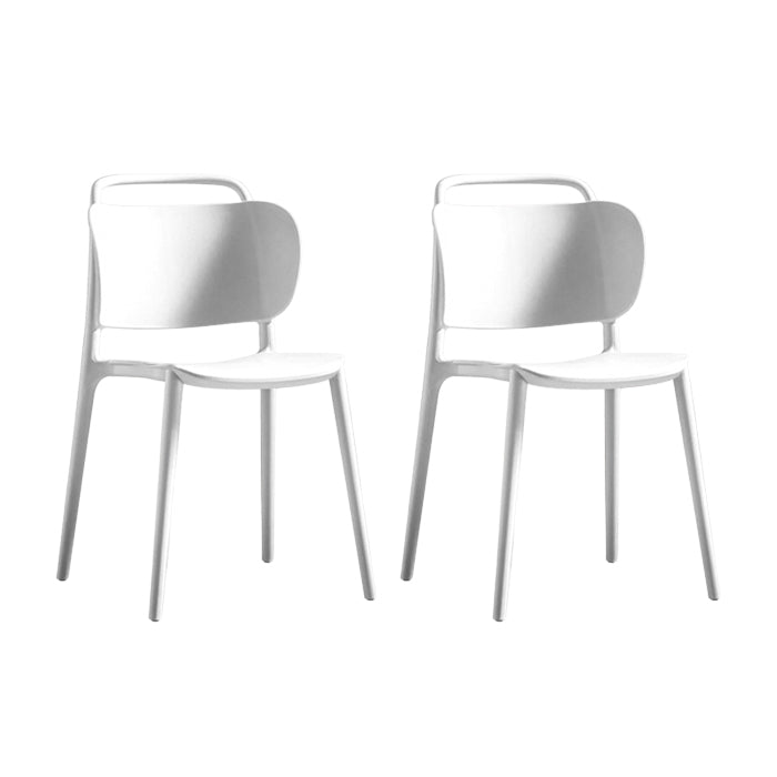 Contemporary Dining Chair Armless Chairs with Plastic Legs for Home