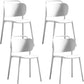 Contemporary Dining Chair Armless Chairs with Plastic Legs for Home
