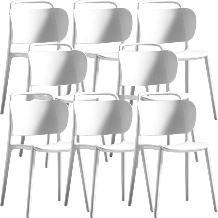 Contemporary Dining Chair Armless Chairs with Plastic Legs for Home