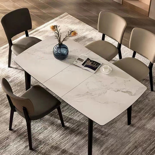 Chaises de salle à manger en bois massif chaise sans bras moderne en cuir moderne