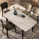 Chaises de salle à manger en bois massif chaise sans bras moderne en cuir moderne