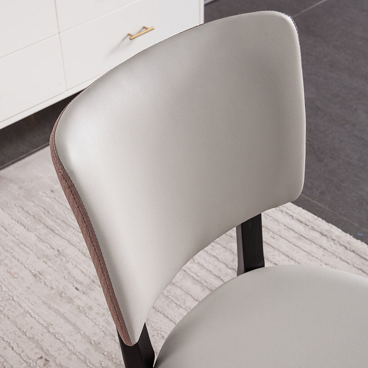 Chaises de salle à manger en bois massif chaise sans bras moderne en cuir moderne