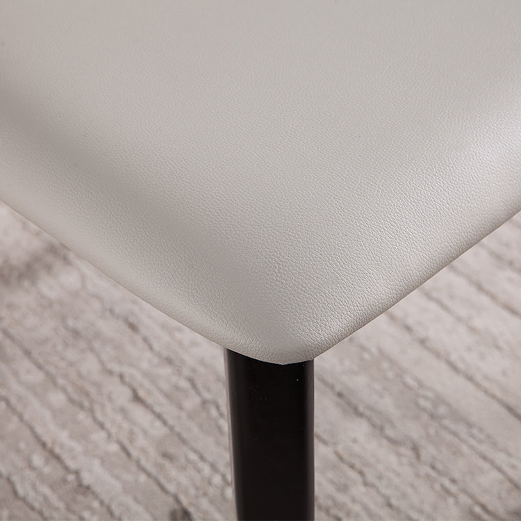 Chaises de salle à manger en bois massif chaise sans bras moderne en cuir moderne