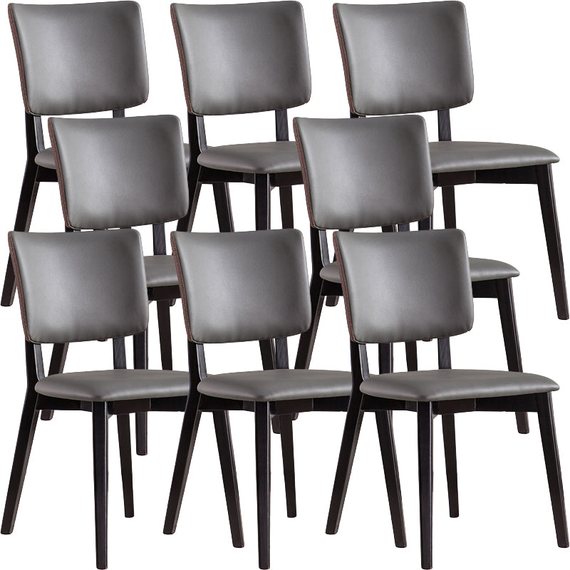 Chaises de salle à manger en bois massif chaise sans bras moderne en cuir moderne