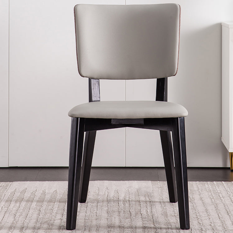 Chaises de salle à manger en bois massif chaise sans bras moderne en cuir moderne