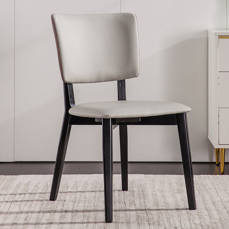 Chaises de salle à manger en bois massif chaise sans bras moderne en cuir moderne