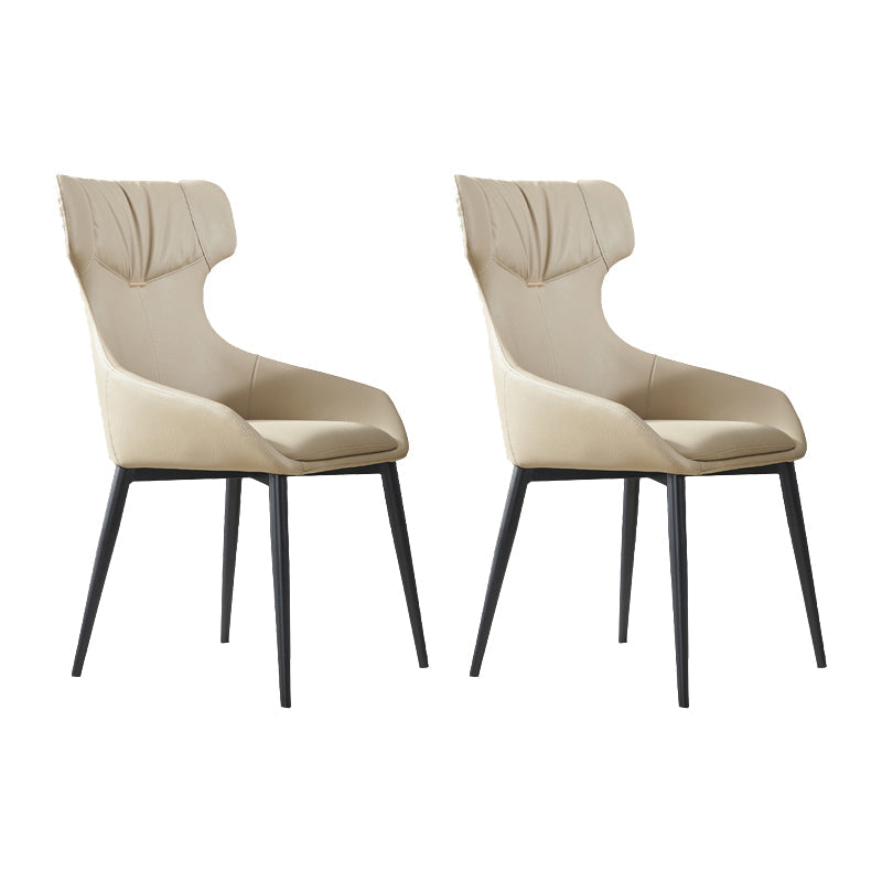 Moderne armloze eetkamerstoelen faux leer gestoffeerde eetkamerstoel