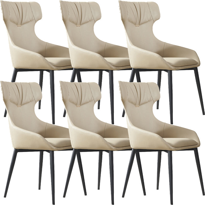 Moderne armloze eetkamerstoelen faux leer gestoffeerde eetkamerstoel