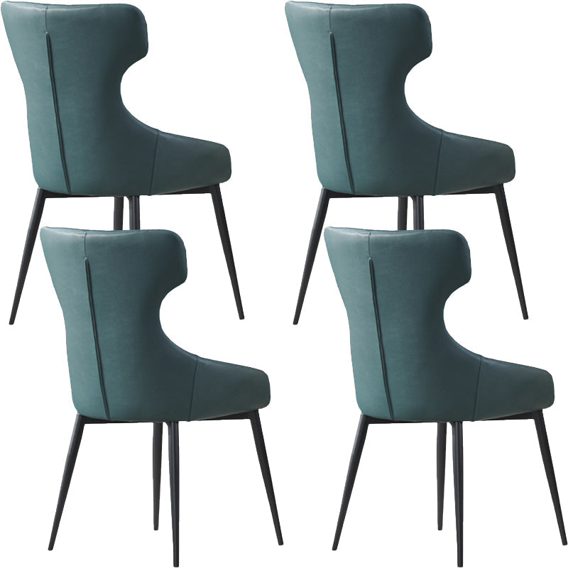 Moderne armloze eetkamerstoelen faux leer gestoffeerde eetkamerstoel