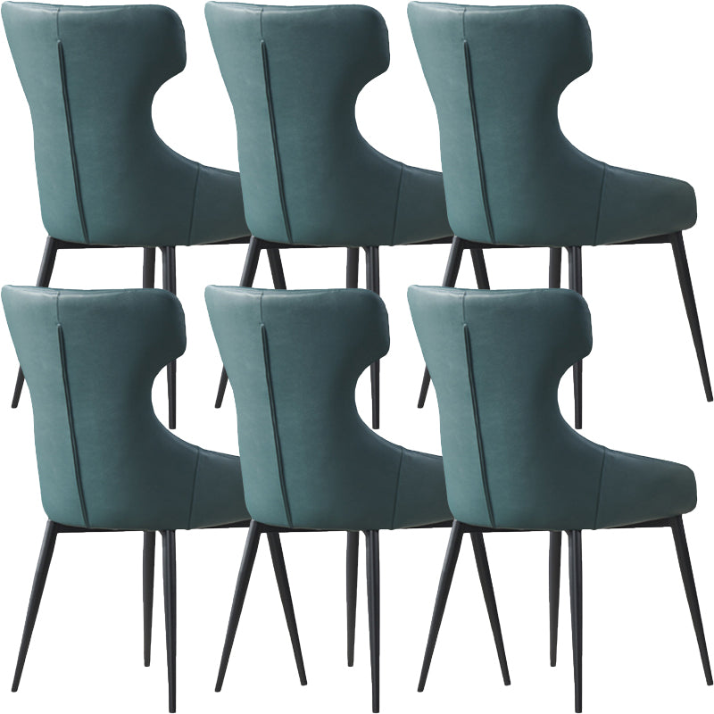 Moderne armloze eetkamerstoelen faux leer gestoffeerde eetkamerstoel