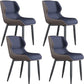 Modern Wingback Side Chair Faux Leather Armless Dining Chairs