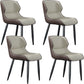 Modern Wingback Side Chair Faux Leather Armless Dining Chairs