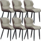 Modern Wingback Side Chair Faux Leather Armless Dining Chairs