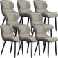Modern Wingback Side Chair Faux Leather Armless Dining Chairs