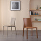 Modern Style Armless Dining Chairs Faux Leather Low Back Dining Side Chair