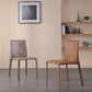 Modern Style Armless Dining Chairs Faux Leather Low Back Dining Side Chair