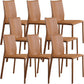 Modern Style Armless Dining Chairs Faux Leather Low Back Dining Side Chair