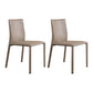 Modern Style Armless Dining Chairs Faux Leather Low Back Dining Side Chair