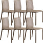 Modern Style Armless Dining Chairs Faux Leather Low Back Dining Side Chair