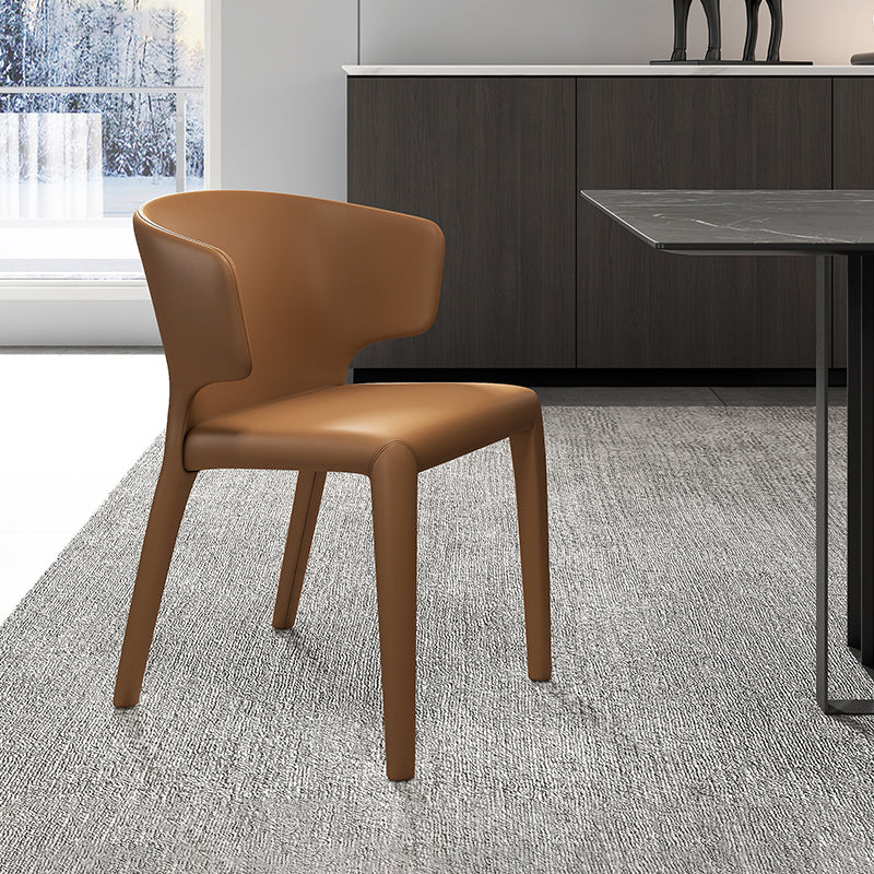 Contemporary Style Dining Chair Faux Leather Low Back Dining Side Chair Clearhalo 'Dining Chairs' 'Dining Tables & Seating' 'dining_chair' 'furn' 'furn_dining_chair' 'Furniture' 'Kitchen & Dining Furniture' 5544085