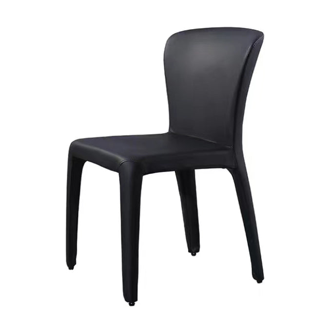 Contemporary Style Dining Chair Faux Leather Low Back Dining Side Chair Clearhalo 'Dining Chairs' 'Dining Tables & Seating' 'dining_chair' 'furn' 'furn_dining_chair' 'Furniture' 'Kitchen & Dining Furniture' 5544090