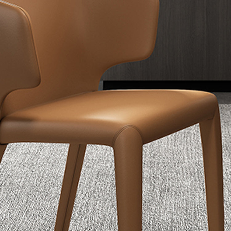 Contemporary Style Dining Chair Faux Leather Low Back Dining Side Chair Clearhalo 'Dining Chairs' 'Dining Tables & Seating' 'dining_chair' 'furn' 'furn_dining_chair' 'Furniture' 'Kitchen & Dining Furniture' 5544095